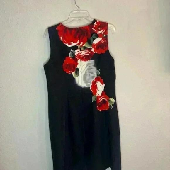 Black & Red Floral Sleeveless Dress - Picture 2 of 5